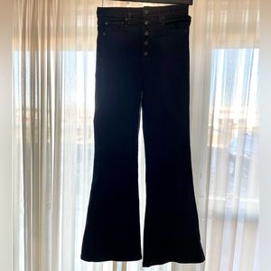 American Eagle Curvy High Rise Flare 6 Black Jeans NWT